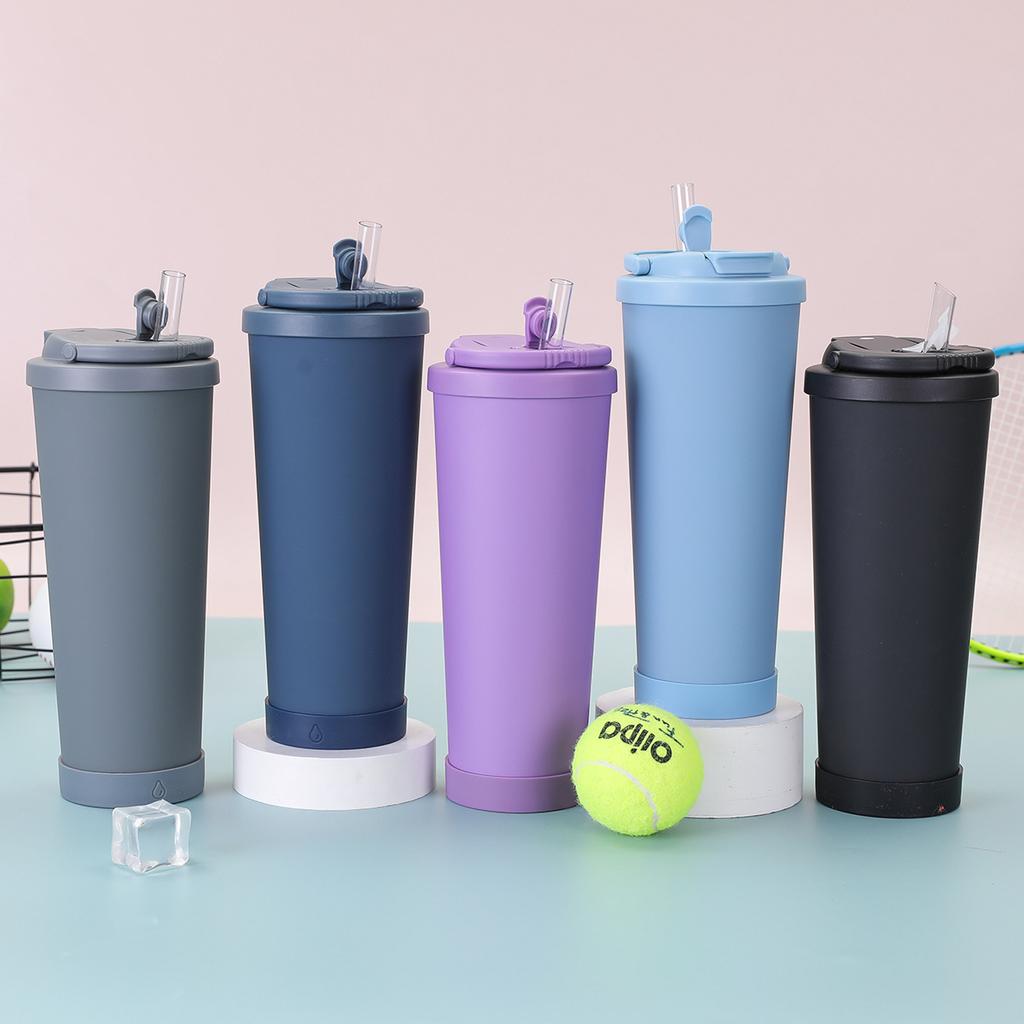 1/2PCS Portable Ceramic Liner with Lid Water Cup Stainless Steel 830ML Insulated Travel Large Capacity Car Carrier Coffee Cup