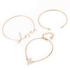Personalized Bracelet Gold Dot Diamond Cactus Triangle Love 3 Piece Set Bracelet Bracelet