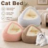 Winter Thermal Shell Cat Bed Soft Plush Pets Bed Shell-Shaped Semi-enclosed Cat Sleeping Nests For Small Dogs Kitten Bed