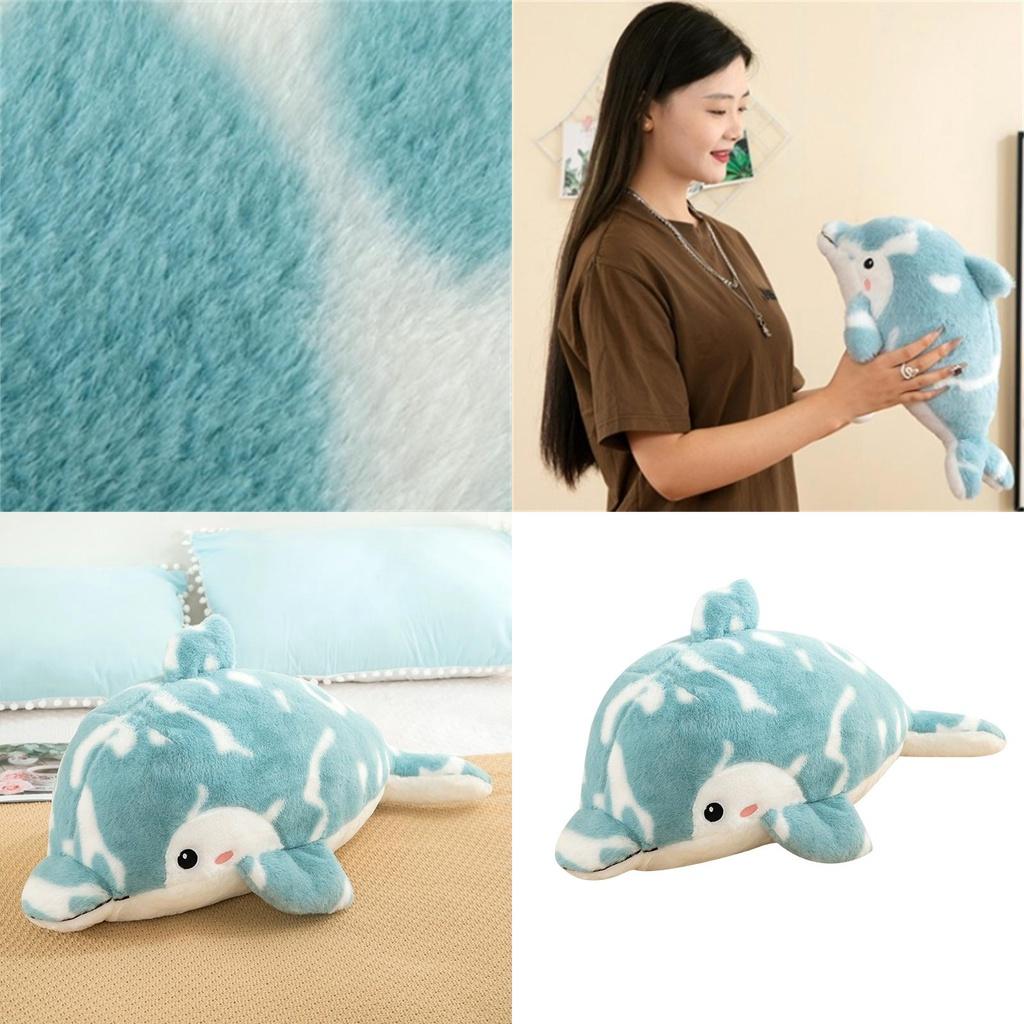 Cute Dolphin Plush Toy For Girls Large Size Stuffed Animal Pillow Wholesale Birthday Gift