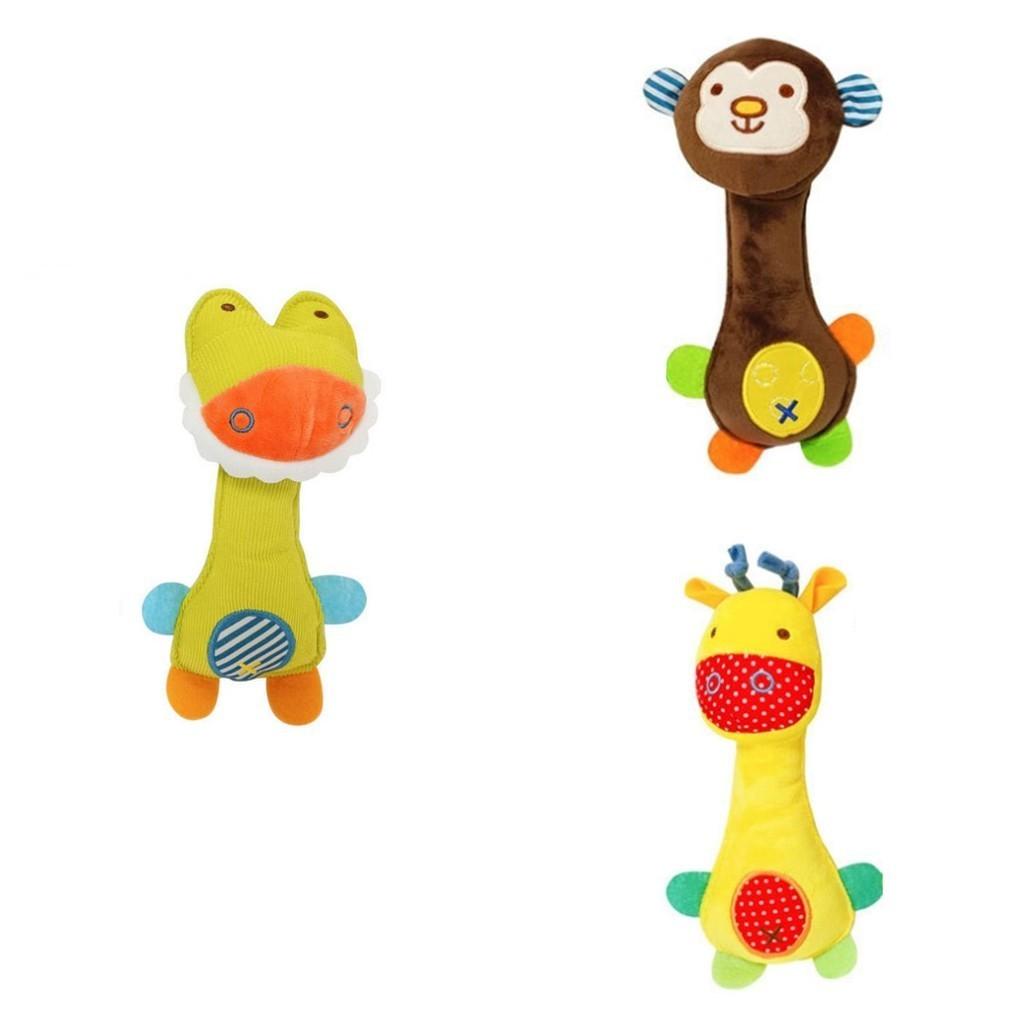 Children's Plush Rattle Stick With Bell Baby Animal Hand Grabbing Stick Soothing Toy Supplier From China