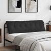 Back Cushion Black 160 x 50 cm Microfiber Fabric