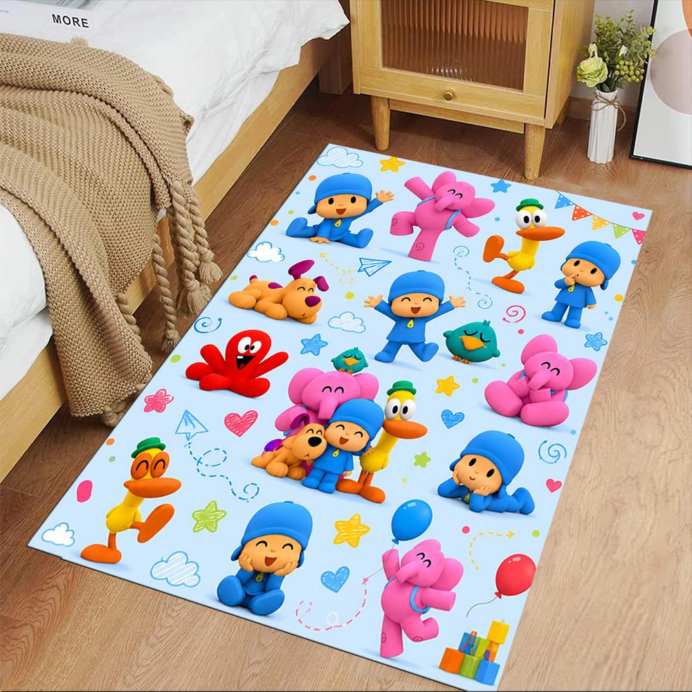 Pocoyo Carpet Suitable for Dormitory Living Rooms Game Room Hallway Anti-slip Rug Decorate Offices Perfect Gift for Friends & Family