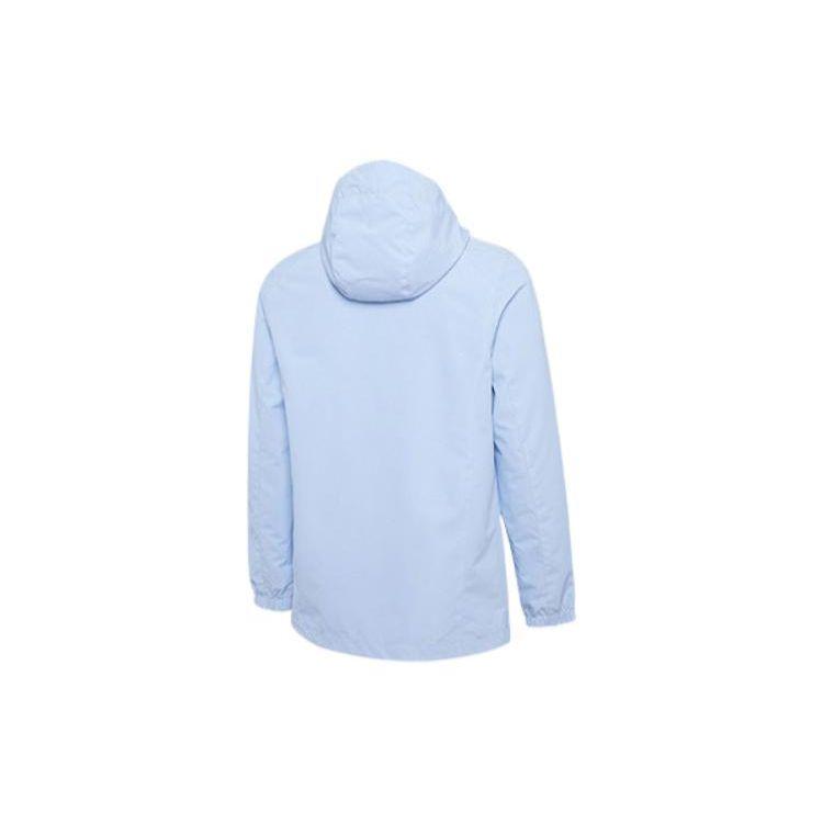 Li-Ning Letter Print Pattern Zip-Up Hooded Jacket Men Jackets Light-Blue AFDR861-2