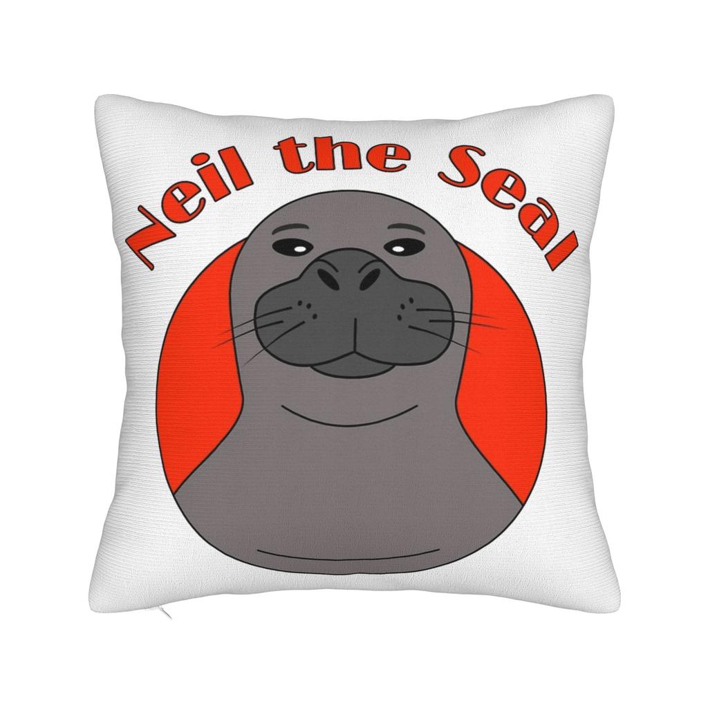 Neil The Seal Pillowcase Soft Polyester Cushion Cover Decoration Pillow Case Cover Home Wholesale 40*40cm