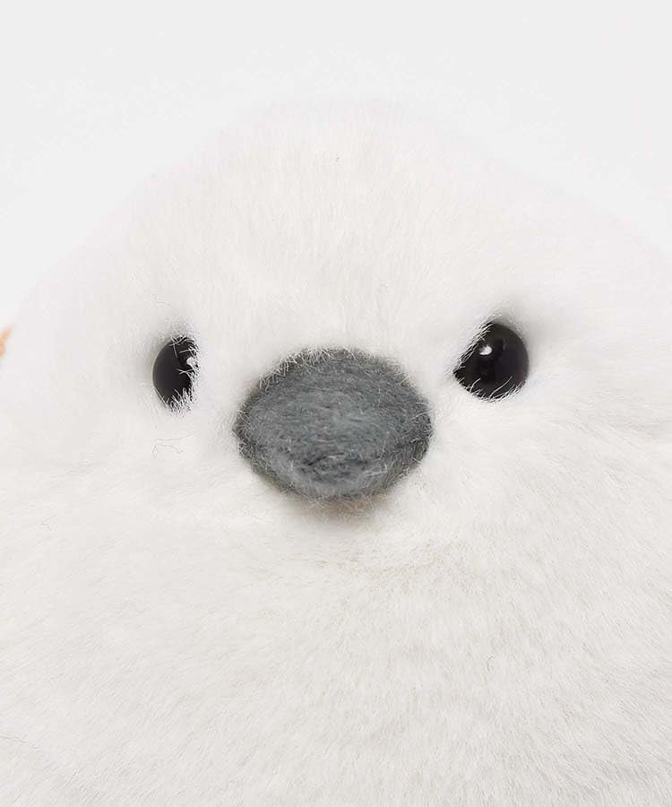 Bleu Bleuet Soothing Plush Chubby Snow Fairy Bird Long-tailed Tit, Fluffy, Palm-Sized Toy, Mascot,