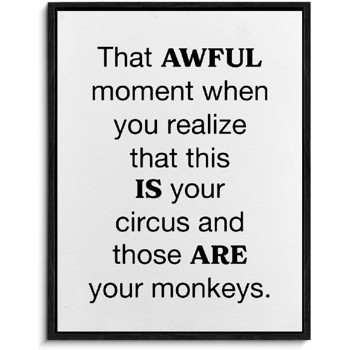 Funny Office Framed Canvas Wall Art Panic at the Desk-O Poster Print Wall Decor Mental Health Minimalist Painting Home Office Bedroom Decoration