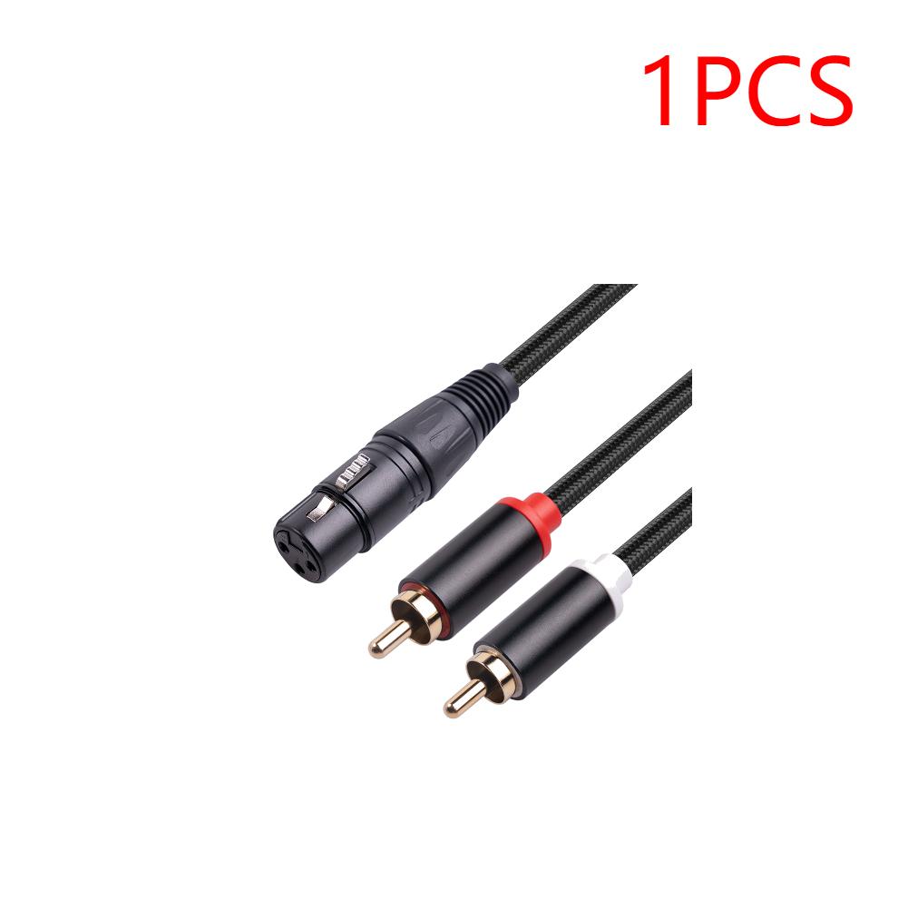 Stereo Audio Cable Anti Shielding XLR Female To Dual RCA Male Audio Cable for Mixer Power Amplifier Mic Accessories