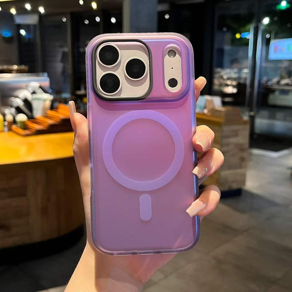 Skin feeling colorful applicable iphone11pro mobile phone case gradual change laser apple 11promax magnetic case matte