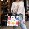 Cute Cartoon Print Tote Bag Casual Large Capacity Handbag for Daily Use