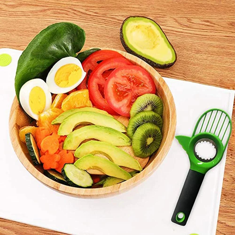 3 In 1 Avocado Cutter Slicer Plastic Shea Corer Separator Peeler Fruit Splitter Multifunctional Tool Kitchen Gadgets Accessories