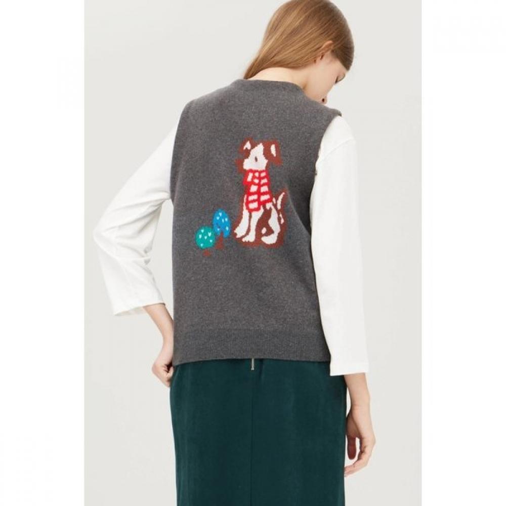 Benetton Jacquard Knit Duck Down Vest Bapde3561