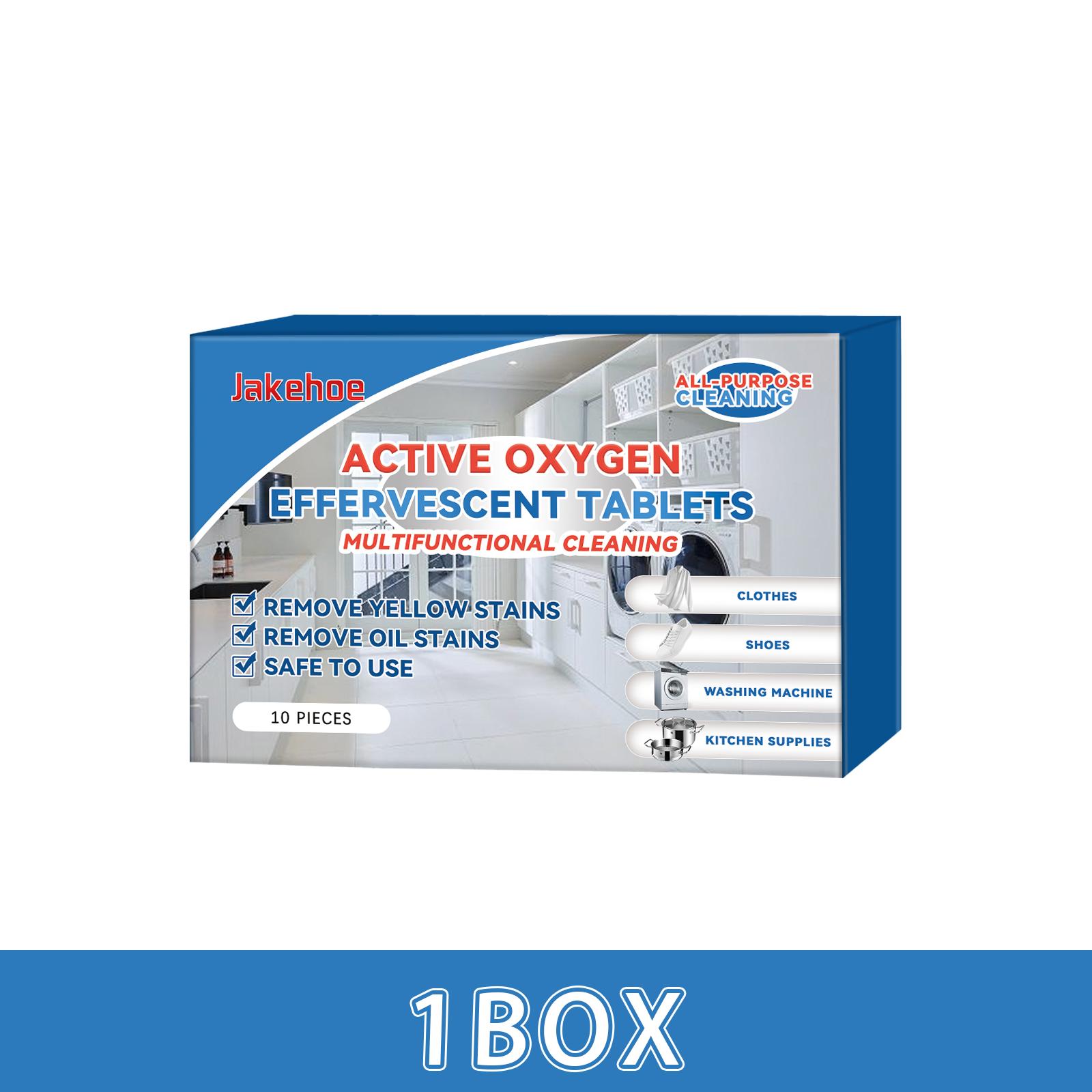 

Multi-Purpose Oxygen Cleaning Effervescent Tablets For Cleaning And Removing Stains Suitable For Fabrics Shoes Sinks Stoves 1BOX
