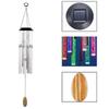 Solar Led Wind Chime Light Various Colors Light Outdoor Waterproof Hanging Tube Pendant Lamp--As Shown