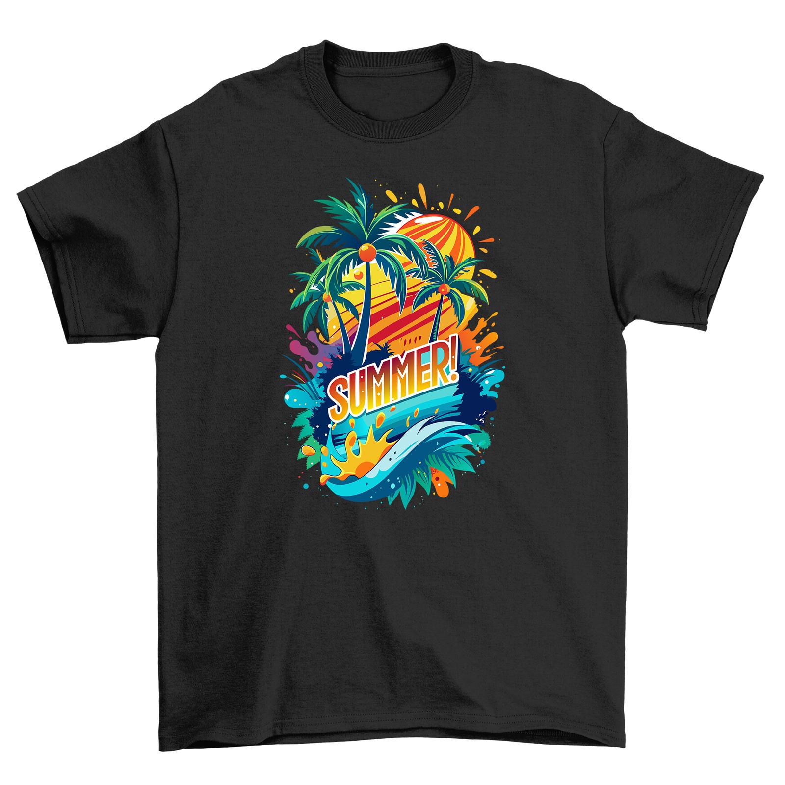 Summer  86 Beach Vibes T-Shirt Mens Womens Tees Top - Ride the Wave of Nostalgia! Funny beach scene d L