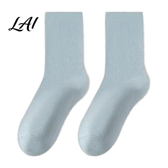 Athletic Crew Socks for Women Women Solid Color Mid-calf Socks Non-binding Versatile Commuter Style Daily Yoga And Sports Comfortable Breathable