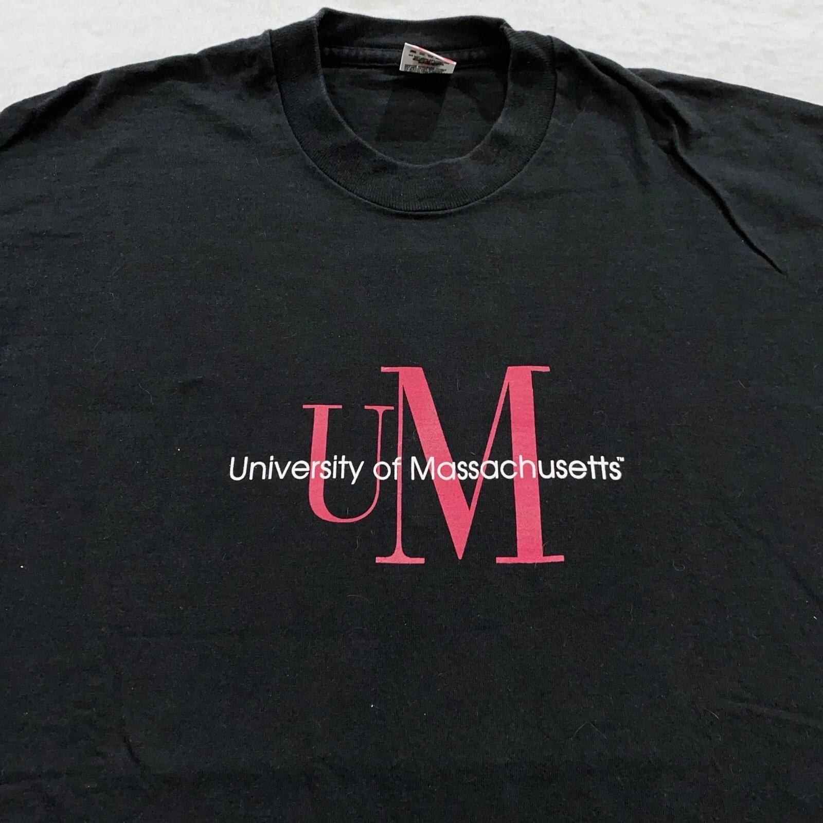 vintage 90s UNIVERSITY OF MASSACHUSETTS T-Shirt MEDIUM/LARGE UM soft S