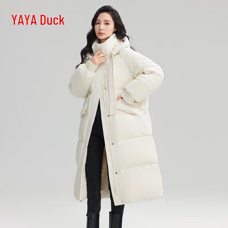 Yaya Damen Herbst/Winter Kapuzen-Langdaunenjacke