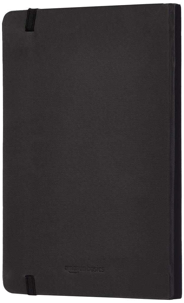 Amazon Basics Klassisk Horisontellt Linjerad x Svart Anteckningsbok, Smal, (13cm 21cm),