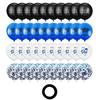 40 Pcs 2025 Graduation Balloons 12 Inch Black Gold Congrats Grad Balloons with Ribbons for Class of 2025 Grad Party Decoration