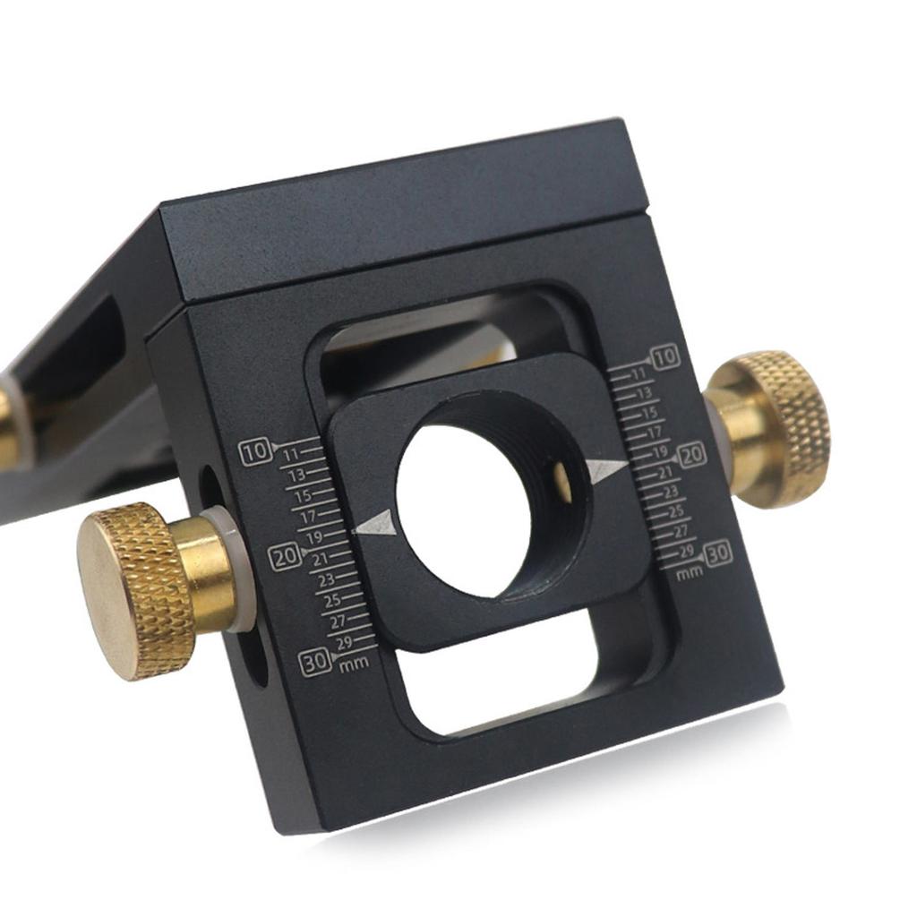 2 In 1 Woodworking Punch Locator Drill Hole Guide Doweling Jig For Furniture Connecting Installation Household Woodworking Tool