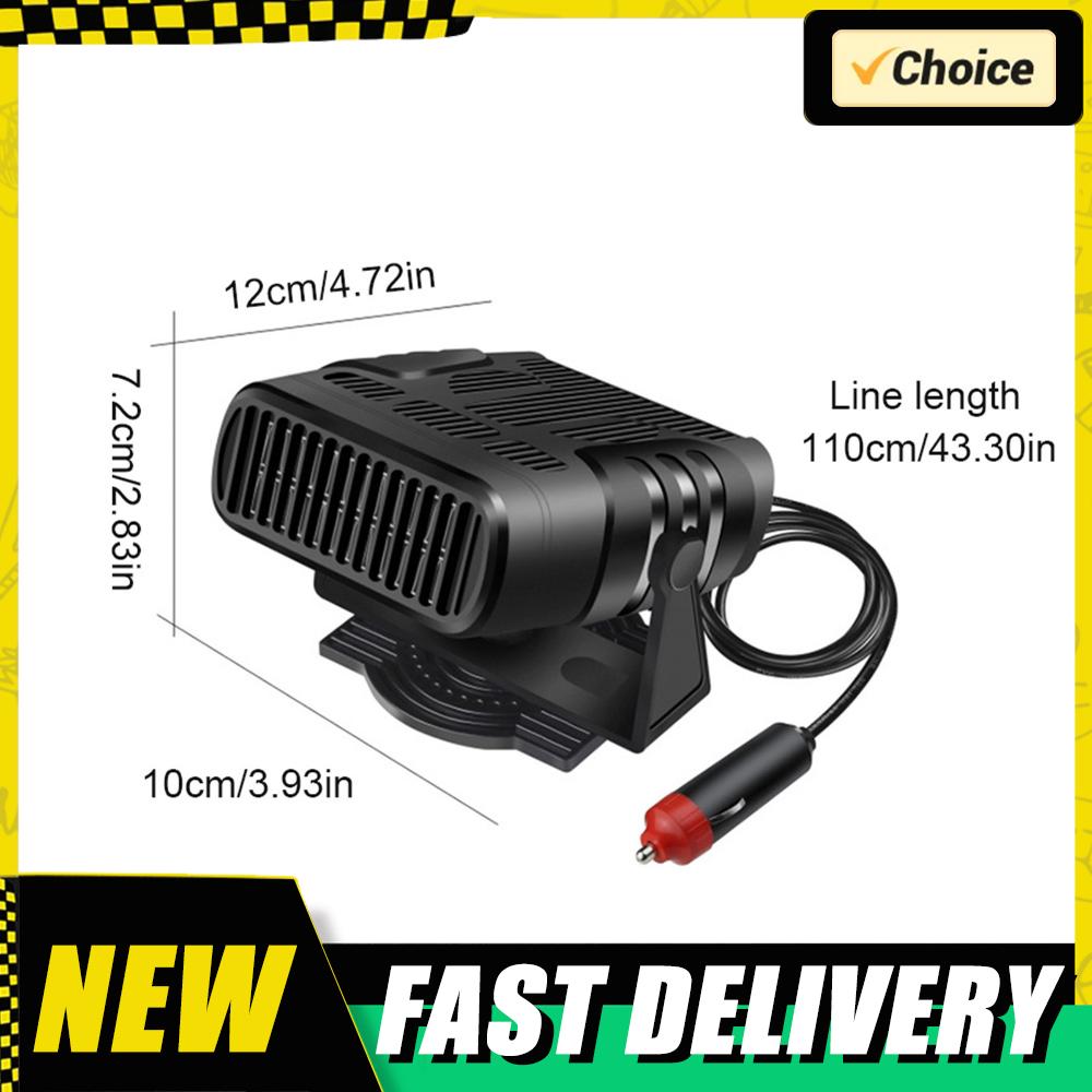 12V Portable Car Heater Heating Cooling Fan Car Windshield Defogger Defroster Electric Heater Fan Anti-Fog Automobile Heater