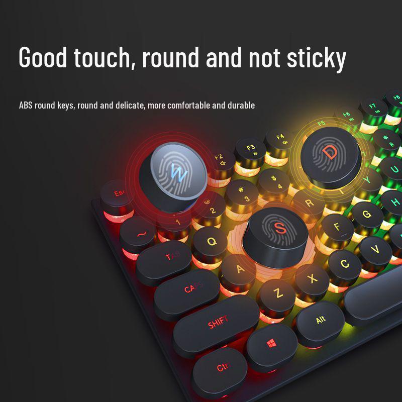 Universal Luminous Wired Keyboard & Mouse Set for Gaming and Office Use