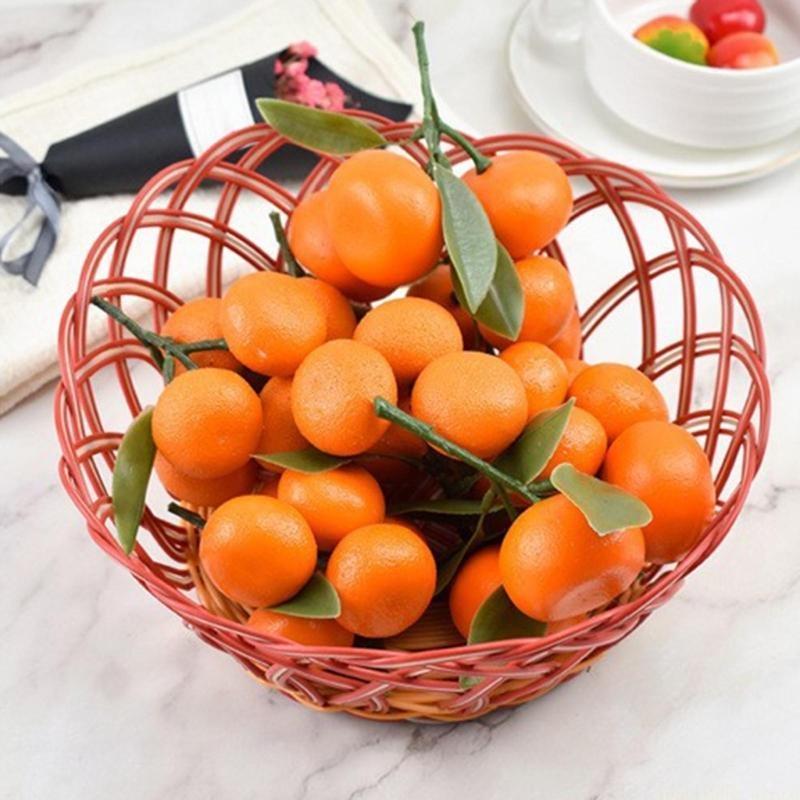 QX2E Artificial Tangerine Fruit Simulation Foams Tangerine Realistic Tangerine Fruit