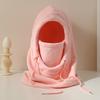 Ladies' Warm Face Mask, Cycling Ski Hat, Scarf Mask, Integrated Windproof And Cold Proof, With Thick Velvet Insulation Head Cover