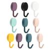 Easy Install Wall Hooks 10PCS Adhesive Hooks, Decorative Multi-colored Plastic Hangers, No Strong for Bags Drilling Required Colorful Storage