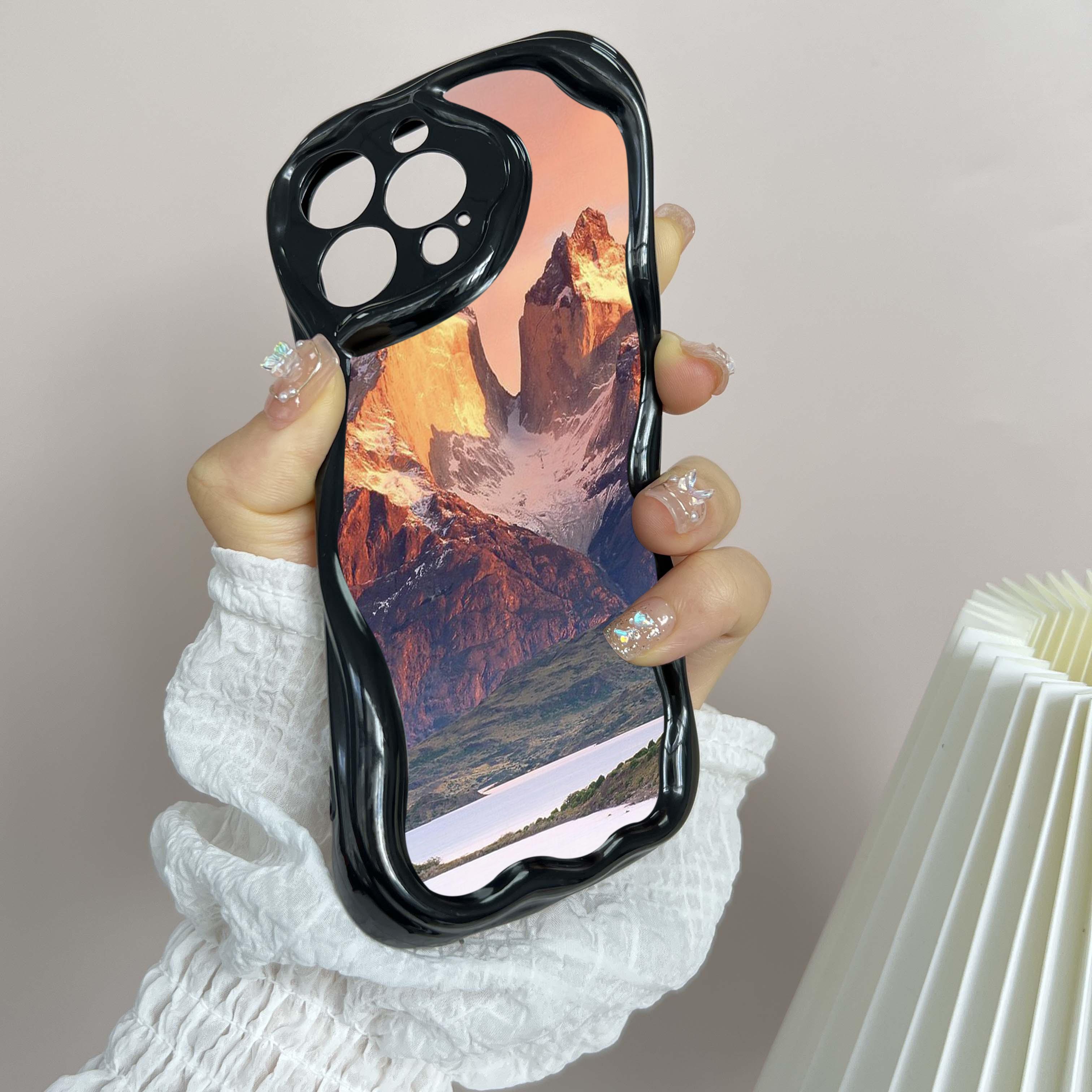 LZ25 Mountain Peak Forest Snow Clear мягкие волнистые чехлы для телефонов для iPhone 15 — фото 6