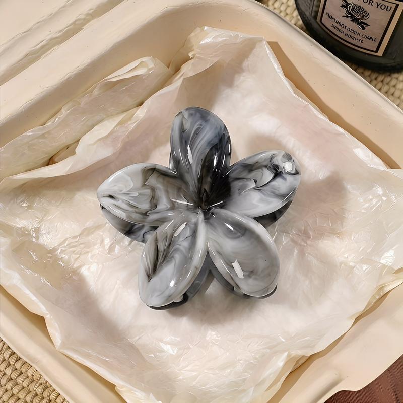 1/6pcs Rendering Frangipani Hair Clip for Woman Elegant Shark Clip Girls Ponytail Clip Hair Clamp Hair Accessories