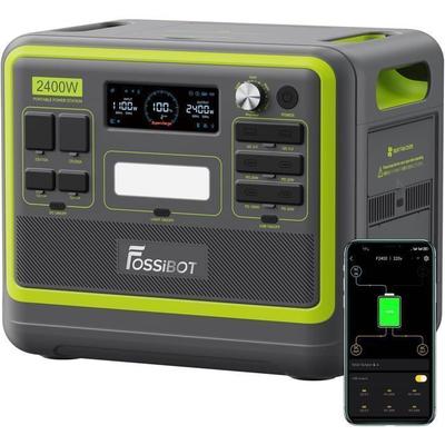 F2400 Przenośna Elektrownia, Generator Słoneczny Elektryczny z Baterią LiFePO4, 2048Wh 2400W Stacja Zasilania