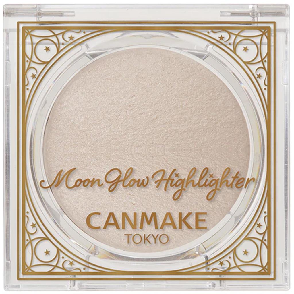 Canmake Moonglow Highlighter 01 Moonglow White Highlighter Baked Formula Elegant Shine White Beige 3.7g
