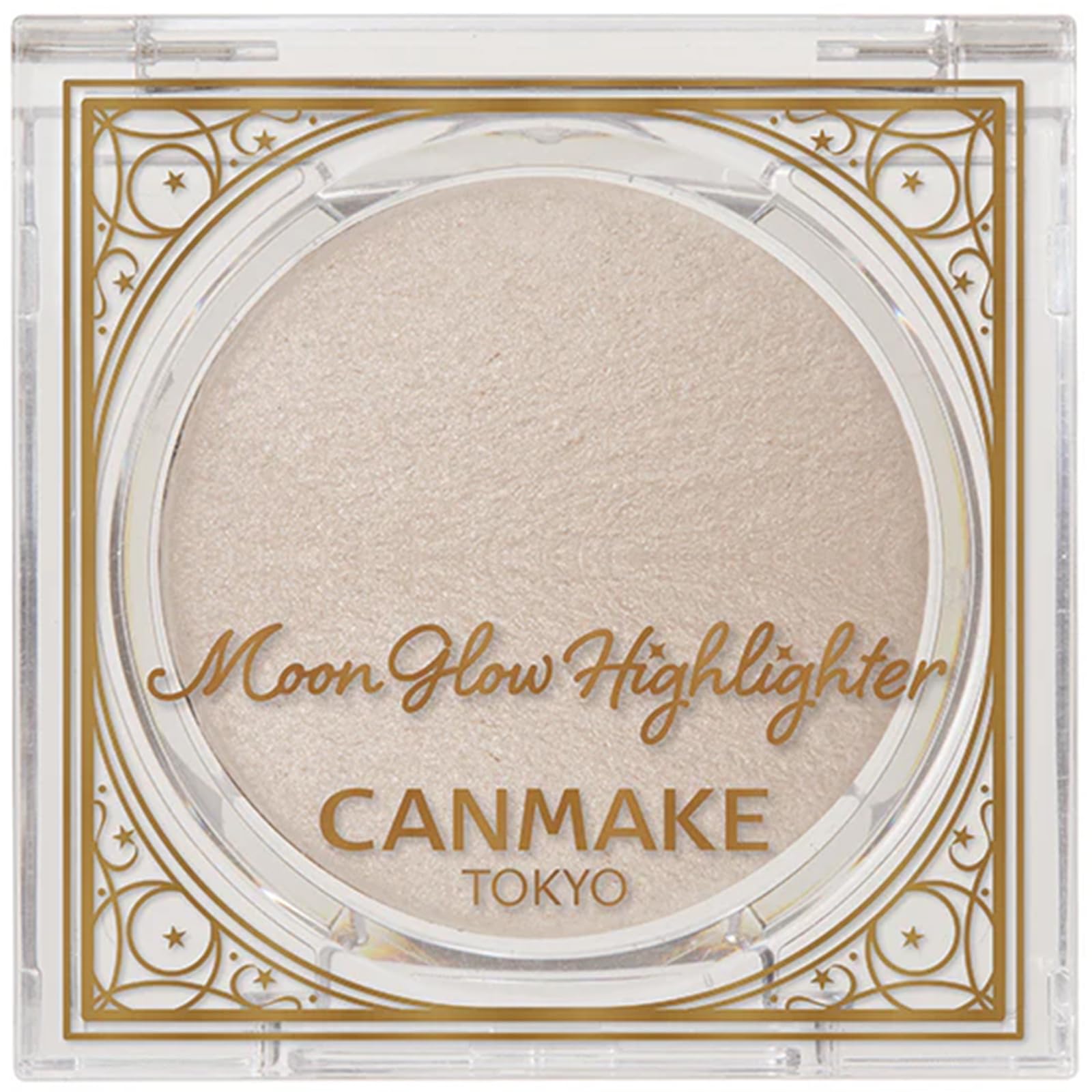 Хайлайтер Canmake Moonglow 01 Moonglow White Хайлайтер Запеченная формула Элегантное сияние Бежево-белый 3,7 г