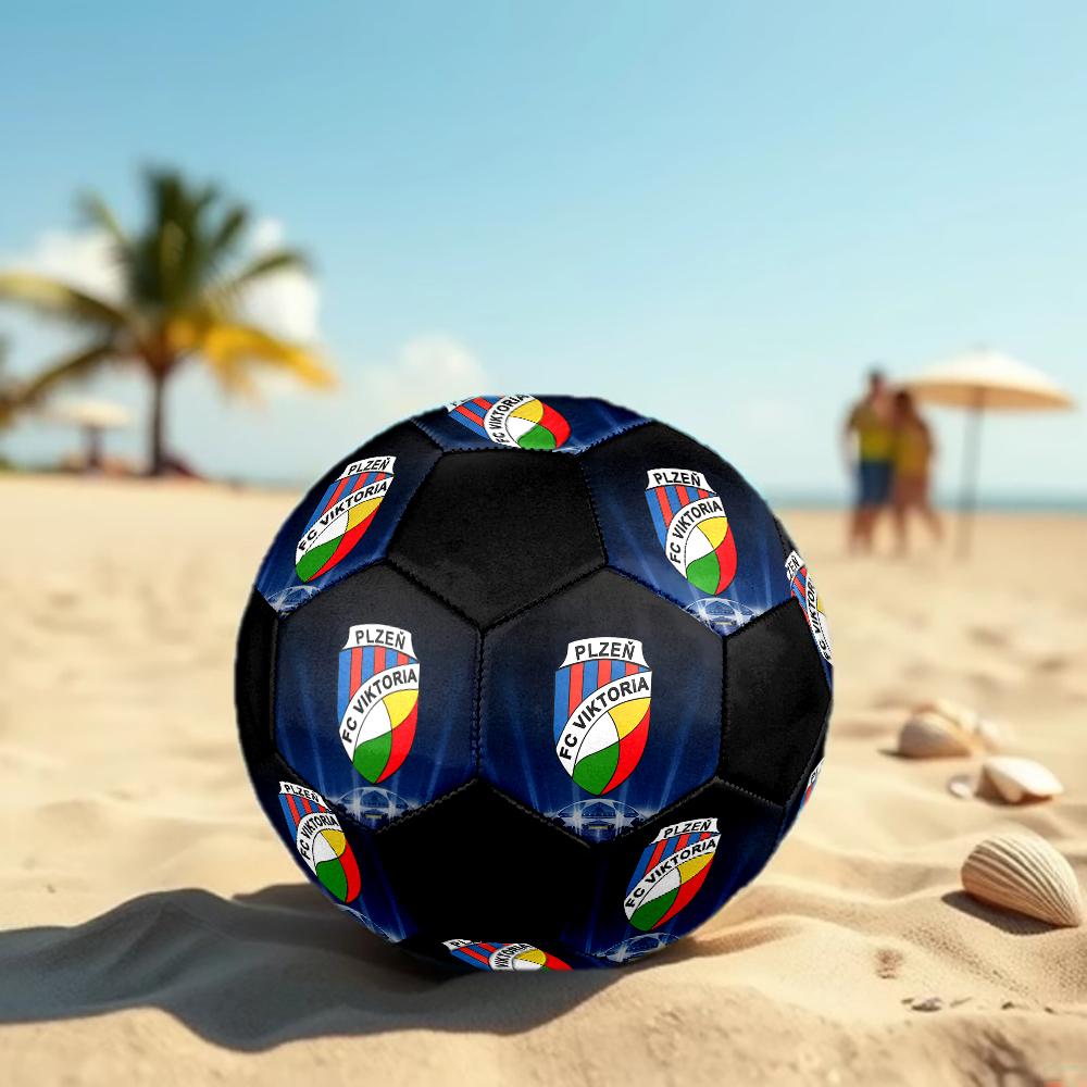 SIZE 5 FC Viktoria Plzeň Soccer Ball Colorful All Ages Machine Stitched PVC Competition Ready Durable High-Bounce