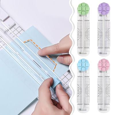 Simple 4-In-1 Paper Cutter Manual 360° Rotary Paper Trimmer Press-Type Creasing Machine School Office Supplies
