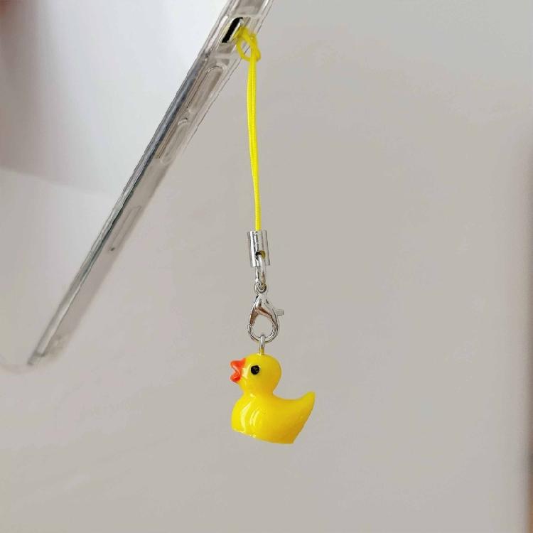 Fashionable Duck Shaped Phone Jewelry Easy To Attach Animal Keychain Accessory Versatile Bag Pendant Decoration
