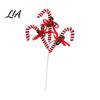 Xmas Vase Filler Christmas Candy Cane Pick, Red White Green Plush Stem, Tree Decoration Branch for Filler, Wreath, Decor