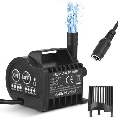 Mini 12 V vandens siurblys su 4 pavarų įjungimo/išjungimo paskirstymu, pagreičio ir lėtėjimo funkcija, maks. 700 l/h