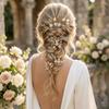 4Pcs Sets Handmade Wedding Hair Accessories Elegant Flower Hairpin  Wedding Ceremony