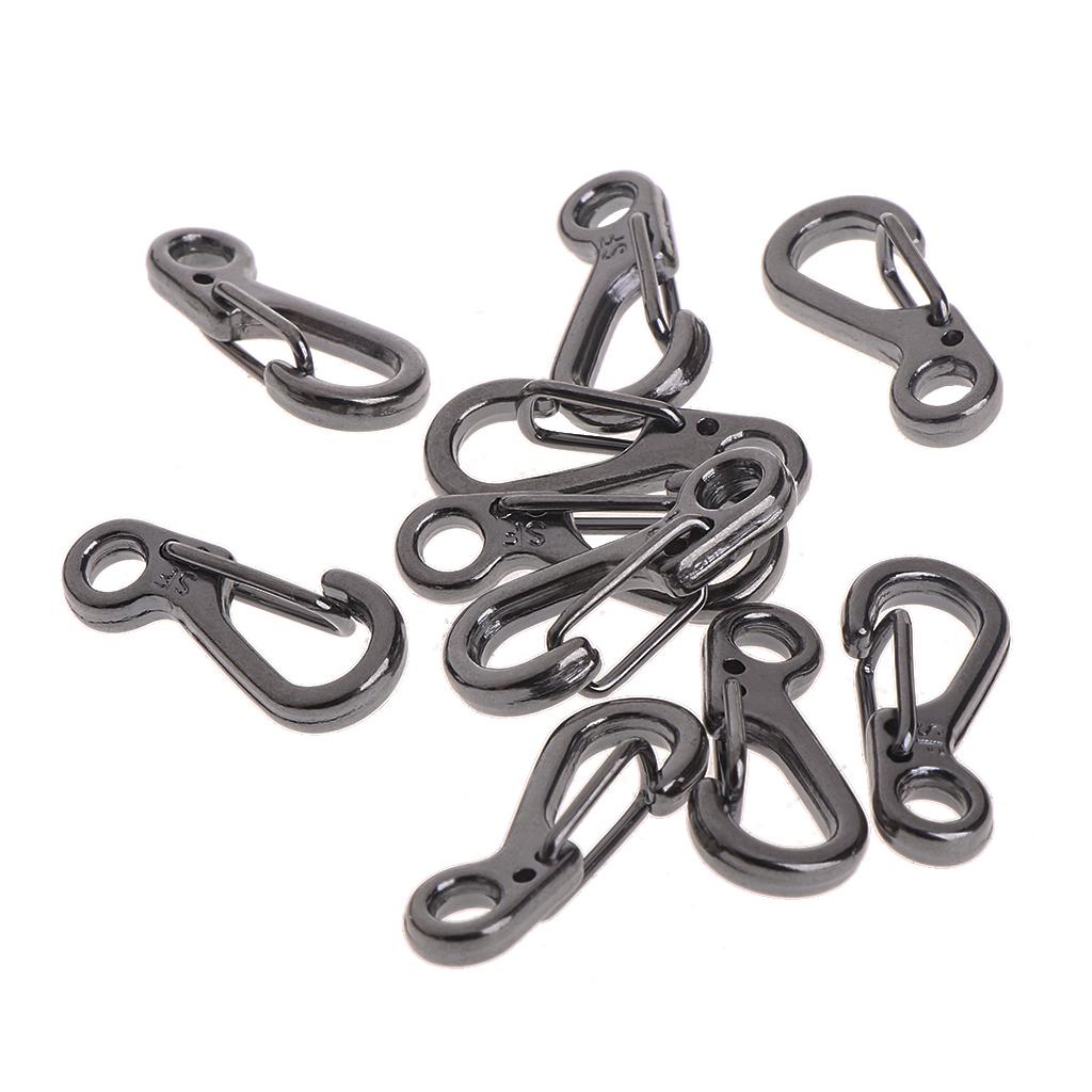 10 PCS Outdoor Camping Clip Backpack Clasps Alloy Mini SF Carabiners Keychain Hang Buckle Hook Multi Tool Spring Hook