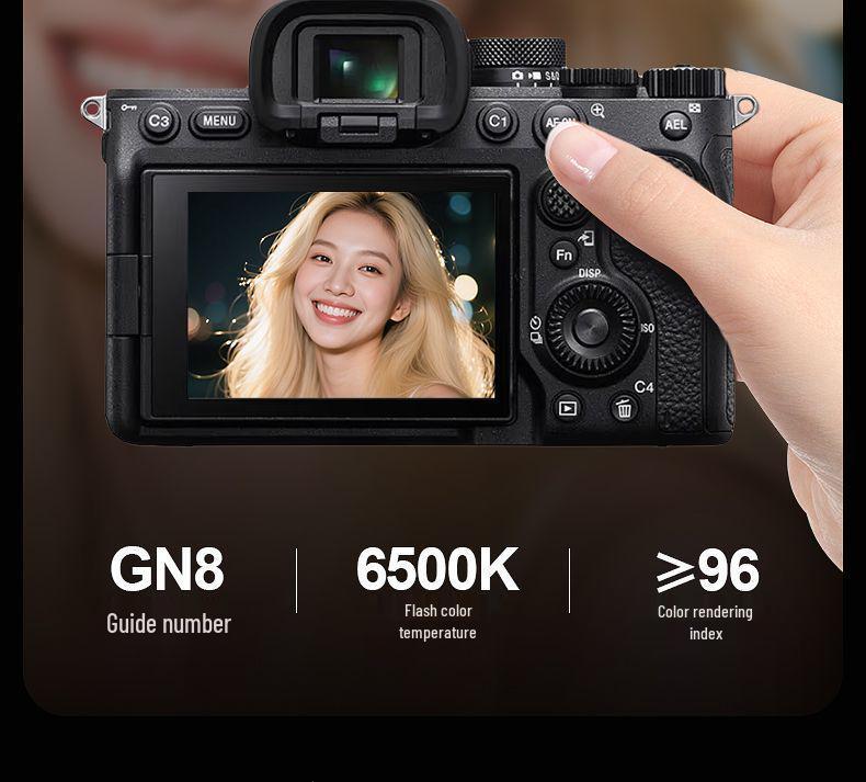 Fengbiao Mini Flash for Mirrorless & SLR Cameras – Portable On-Camera Portrait & Outdoor Fill Light with Hot Shoe Compatibility