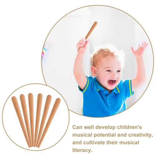 ABOOFAN 6-Piece Fish Frog Scraper Xylophone Mallets, Taiko Drum Sticks, Musical Percussion Instruments, Educational Percussion Instruments, Glockenspi