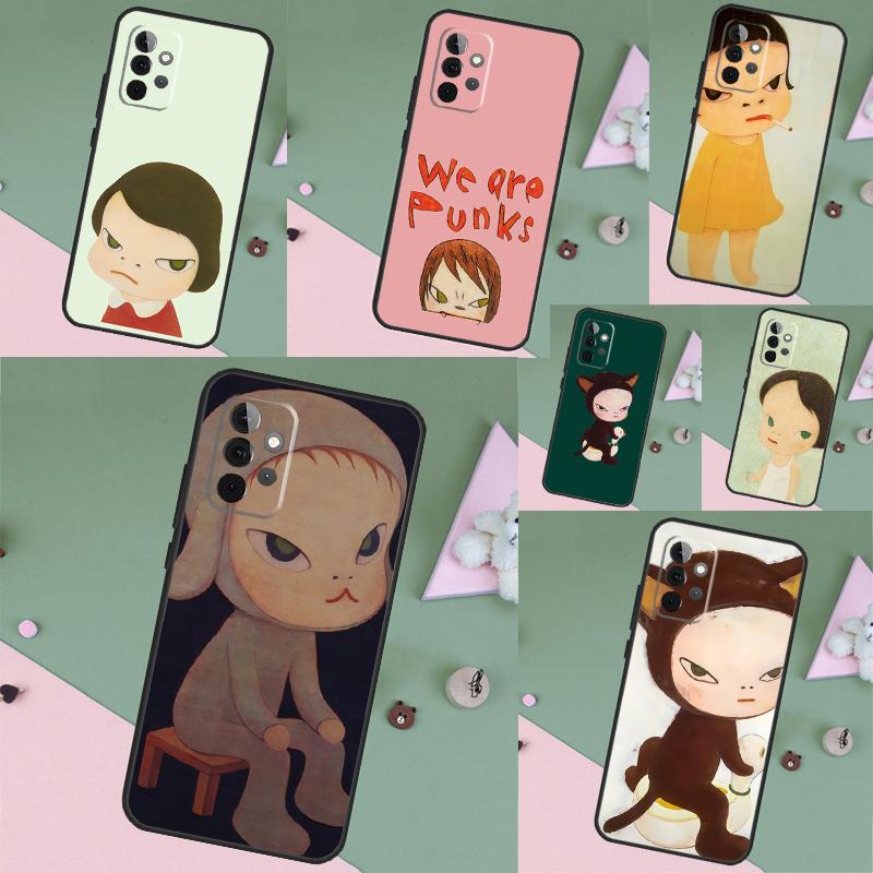 Yoshitomo Nara Case For Samsung Galaxy A52 A32 A12 A16 A26 A36 A56 A15 A35 A55 A34 A54 A13 A33 A53 A17 A06