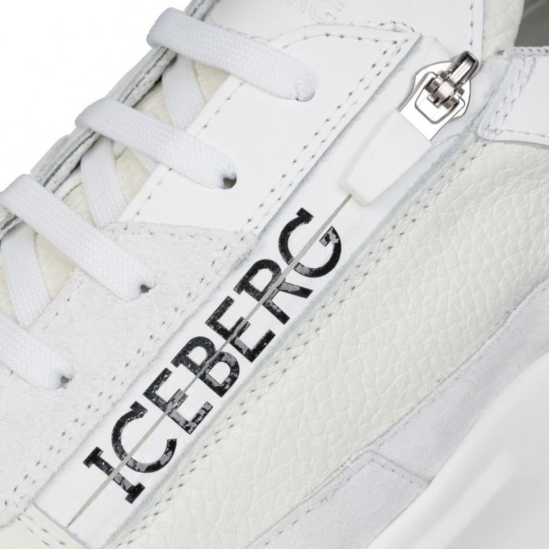 Iceberg Italienische Leder-Sneaker neu weiß - Größe: 43