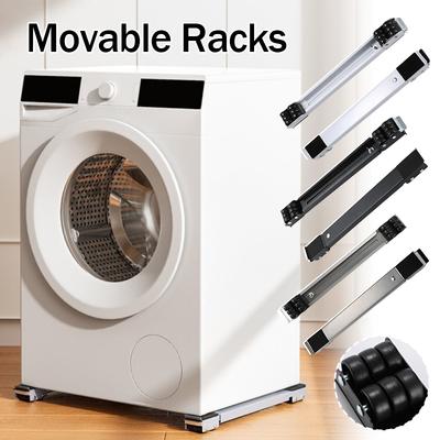 Universal Adjustable Appliance Stand with Locking Rollers - Heavy Duty Mobile Base for Washing Machine, Dryer, Refrigerator