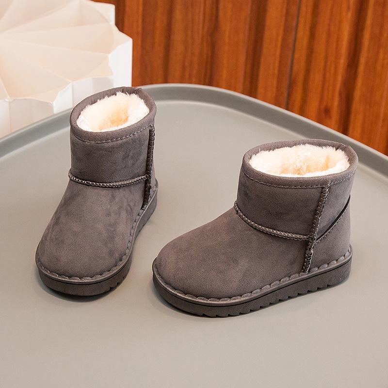 2025 Winter New Children's Snow Boots - Boys' & Girls' Warm Cotton Shoes with Extra Velvet