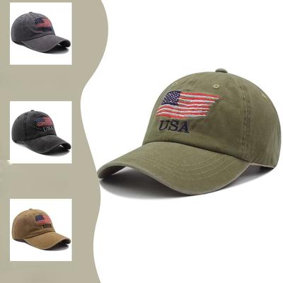 Baseball Cap Embroidered Letters Sunshade Sports and Leisure Outdoor Adjustable Washing and Old Curved Brim Sunshade Hat