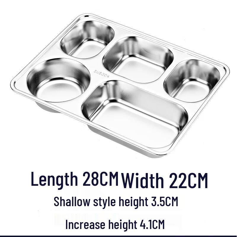 Stainless Steel Divided Lunch Tray Set